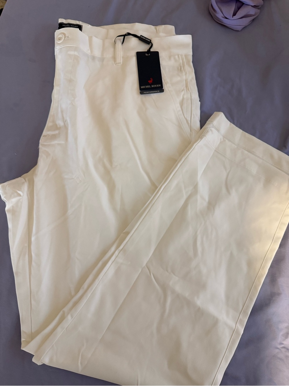 Michael Bastian Cream Stretch Chino Pants for Men